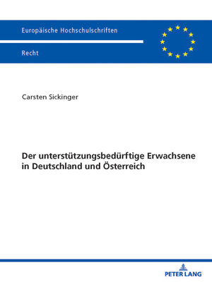 cover image of Der unterstuetzungsbeduerftige Erwachsene in Deutschland und Oesterreich